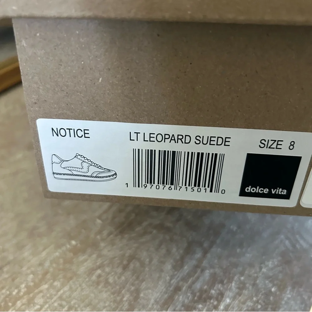New Dolce Vita Notice Leopard Suede Sneakers - Picture 6 of 6